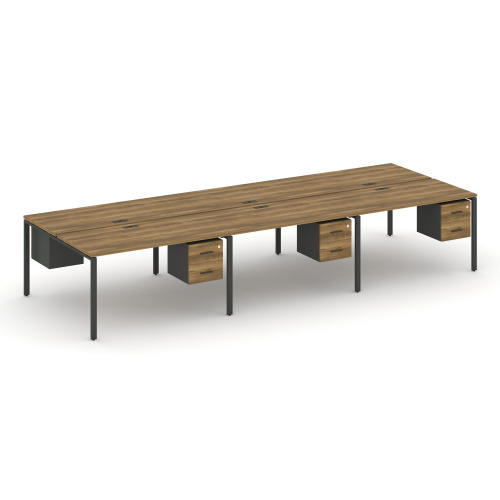 Бенч-система на 6 мест с подвесными тумбами Concept CN.DRS-154