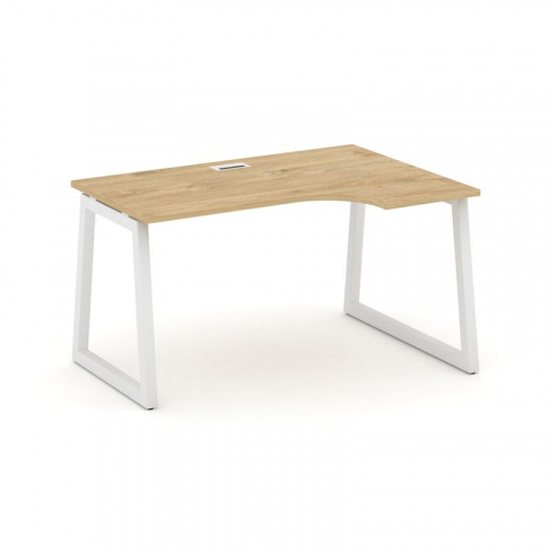 Style Project Стол рабочий эргоном. SN-5T1.SPA-002(R) Акация Лорка/Металл Антрацит/Заглушка Пластик фото 3