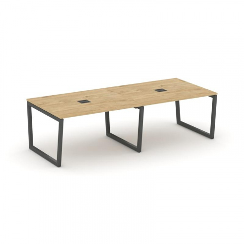 Style Project Стол переговорный SN-5T2.SPRG-044 Акация Лорка/Металл Антрацит/Заглушка Металл Антраци фото 22