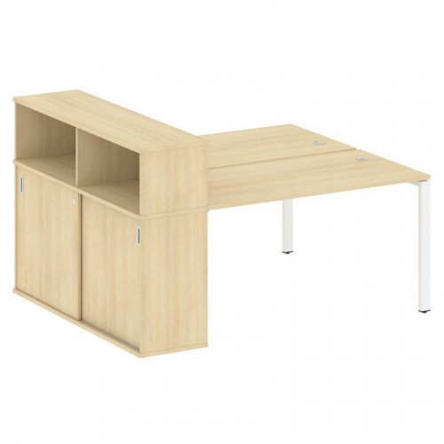 Бенч-система с шкафом-купе на П-обр. м/к Metal System БП.РС-СШК-2.3