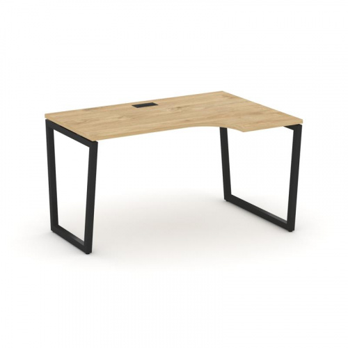 Style Project Стол рабочий эргоном. SN-4T2.SPA-022(R) Акация Лорка/Металл Антрацит/Заглушка Пластик Style Project Стол рабочий эргоном. SN-4T2.SPA-022(R) Акация Лорка/Металл Антрацит/Заглушка Пластик
