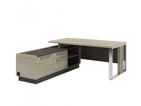 Стол для руководителя с опорной тумбой Z-418Л.1000 с блоком розеток