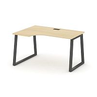 Style Project Стол рабочий эргоном. SN-6T1.SPA-021(L) Акация Лорка/Металл Антрацит/Заглушка Пластик