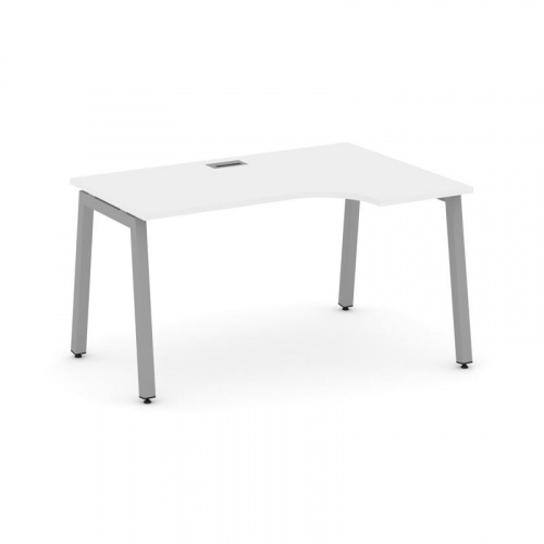 Style Project Стол рабочий эргоном. SN-5A.SPA-012(R) Антрацит/Металл Белый 1580*700/980*750 фото 2 Style Project Стол рабочий эргоном. SN-5A.SPA-012(R) Антрацит/Металл Белый 1580*700/980*750 фото 2