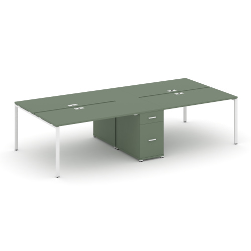 Бенч-система на 4 места с 1 опорной тумбой Concept CN.DRS-424