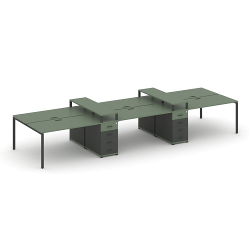 Бенч-система на 6 мест с 2 опорными тумбами Concept CN.DRS-467 фото 2