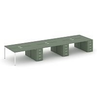 Бенч-система на 6 мест с 3 опорными тумбами Concept CN.DRS-460