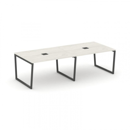 Style Project Стол переговорный SN-4T2.SPRG-044 Акация Лорка/Металл Антрацит/Заглушка Металл Антраци фото 24