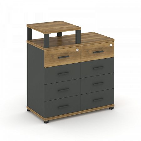 Тумба приставная c 8 ящиками и надставкой Concept CN.TSP-014 A