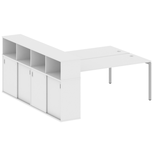 Бенч-система с шкафом-купе на П-обр. м/к Metal System Quattro 40БП.РС-СШК-4.5 фото 4 Бенч-система с шкафом-купе на П-обр. м/к Metal System Quattro 40БП.РС-СШК-4.5 фото 4