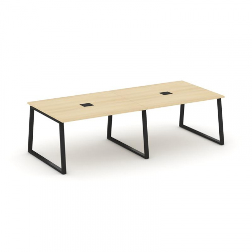 Style Project Стол переговорный SN-6T1.SPRG-044 Акация Лорка/Металл Антрацит/Заглушка Металл Антраци фото 9