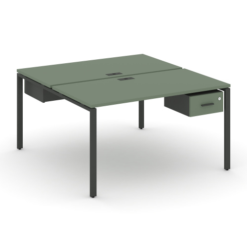 Бенч-система на 2 места с подвесными тумбами Concept CN.DRS-111 фото 2