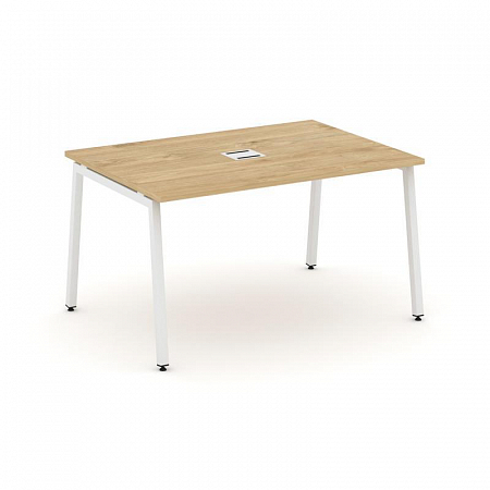 Style Project Стол переговорный SN-4A.SPRG-002 Тиквуд Светлый/Металл Белый 1180*980*750