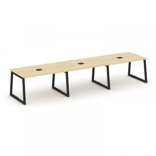 Style Project Стол переговорный SN-5T1.SPRG-024 Акация Лорка/Металл Антрацит/Заглушка Металл Антраци фото 7