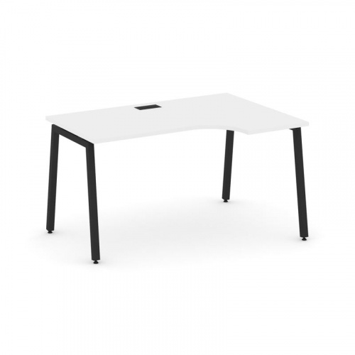 Style Project Стол рабочий эргоном. SN-4A.SPA-002(R) Дуб Табак/Металл Белый 1580*600/980*750 Style Project Стол рабочий эргоном. SN-4A.SPA-002(R) Дуб Табак/Металл Белый 1580*600/980*750