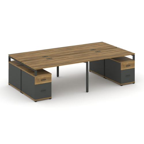 Бенч-система на 4 места с 2 опорными тумбами Concept CN.DRS-332