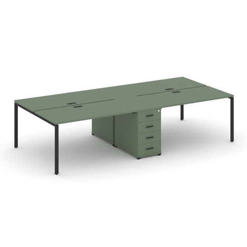 Бенч-система на 4 места с 1 опорной тумбой Concept CN.DRS-420